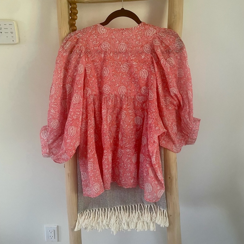 Marea by Liz Joy Pink Floral Blouse - Picture 3 of 7